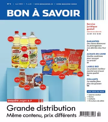 Bon à Savoir N°4 – Avril 2022 [Magazines]
