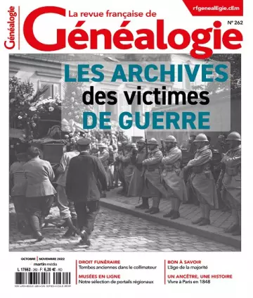 La Revue Française De Généalogie N°262 – Octobre-Novembre 2022 [Magazines]
