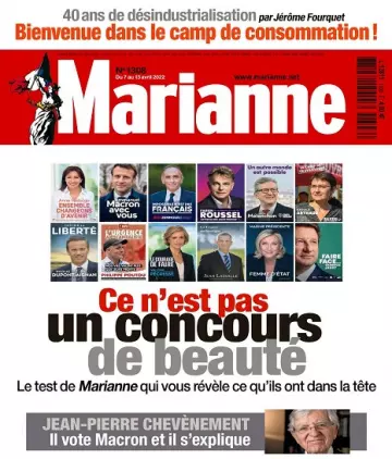 Marianne N°1308 Du 7 au 13 Avril 2022  [Magazines]