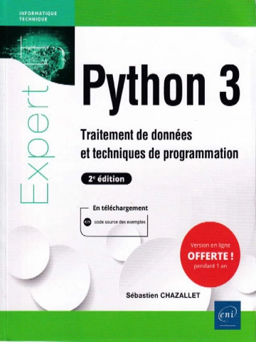 Python 3 - Traitement de données et techniques de programmation 2ed [Livres]